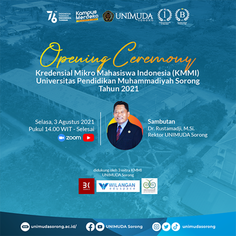 Link Zoom Opening Ceremony dan Virtual Background KMMI UNIMUDA Sorong 2021