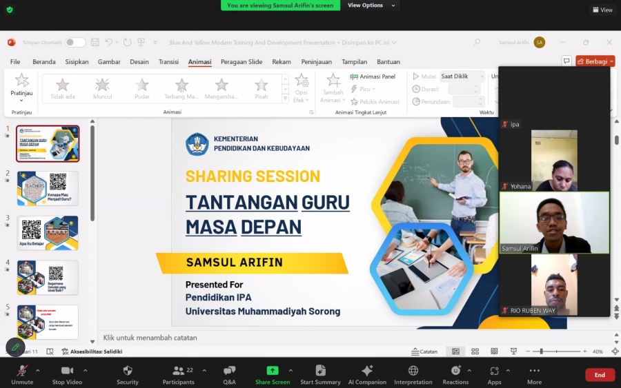 HMPSI UNIMUDA Gelar Sharing Session Tentang Tantangan Guru Masa Depan
