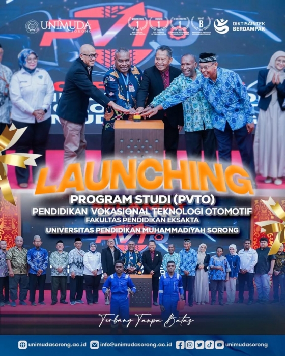 Grand Launching Program Studi Pendidikan Vokasional Teknologi Otomotif (PVTO) Fakultas Pendidikan Eksakta UNIMUDA Sorong