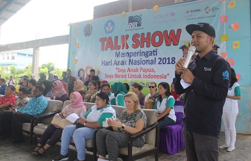UNIMUDA Sorong Gandeng Unicef dan RRI Sorong Peringati HAN 2018
