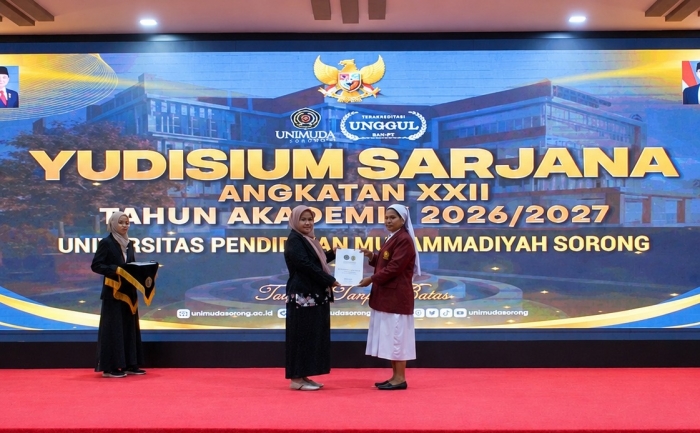 UNIMUDA Sorong Gelar Yudisium Angkatan XXII Gelombang I, Rektor: Ini Bukan Akhir, tetapi Awal Perjuangan