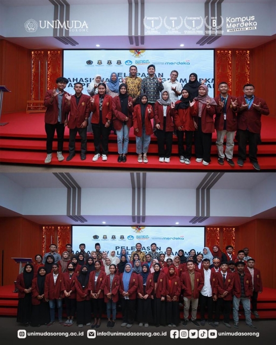 UNIMUDA Sorong Meriahkan Acara Pelepasan Mahasiswa Lolos MBKM: Momen Penuh Semangat dan Haru!